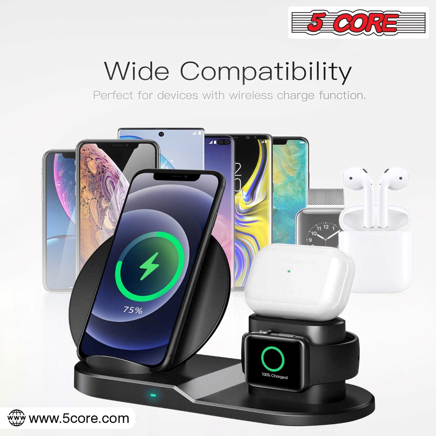 EnerQi™ 3 in 1 Wireless Charging Station